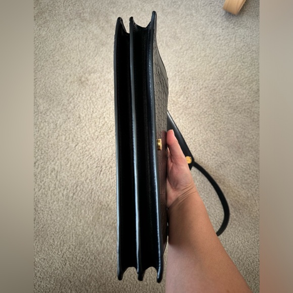 Authentic Saint Laurent Gaby YSL Envelope Croc-Embossed Satchel Bag - Picture 9 of 17